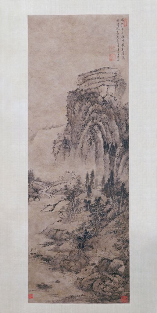 图片[1]-Du Qiong drew a landscape map axis for Wu Kuan-China Archive